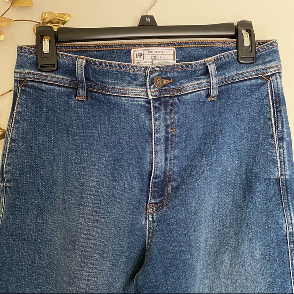 Free People wide leg crop jeans size 4 - Picture 4 of 7